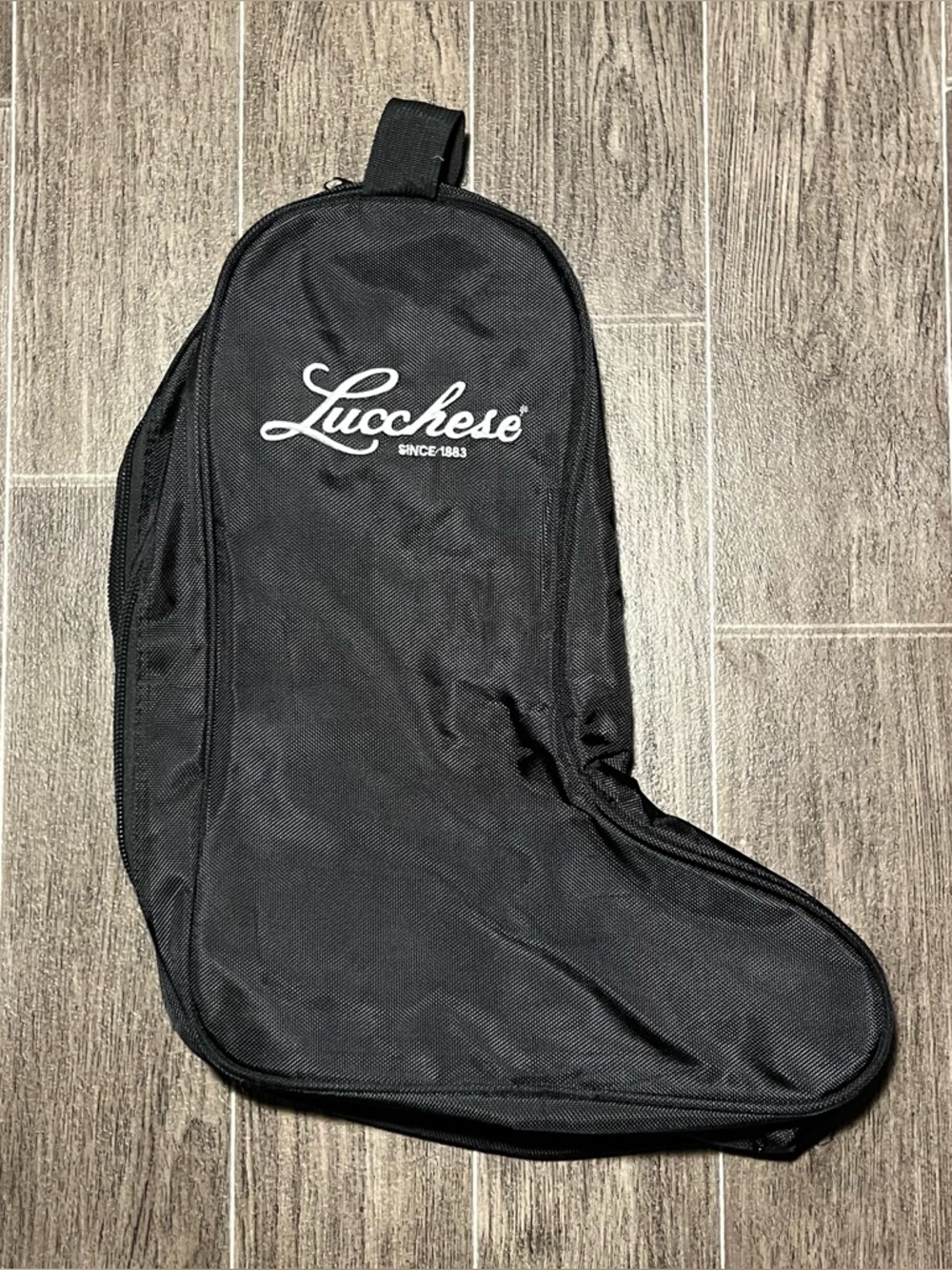 Lucchese Boot Carry and Storage Bag Double Zippered Compartment Black